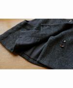 ヘリンボンウールシャギー　2wayベスト